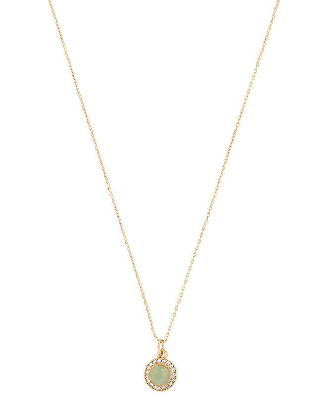 Gemstone and Pavé Pendant Necklace, , large
