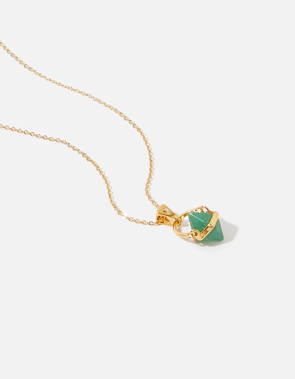 Gold top stone pendant