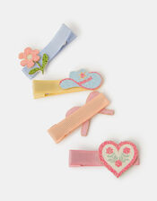 4-Pack Girls Western Hair Clips, Multi (PASTEL MULTI), large