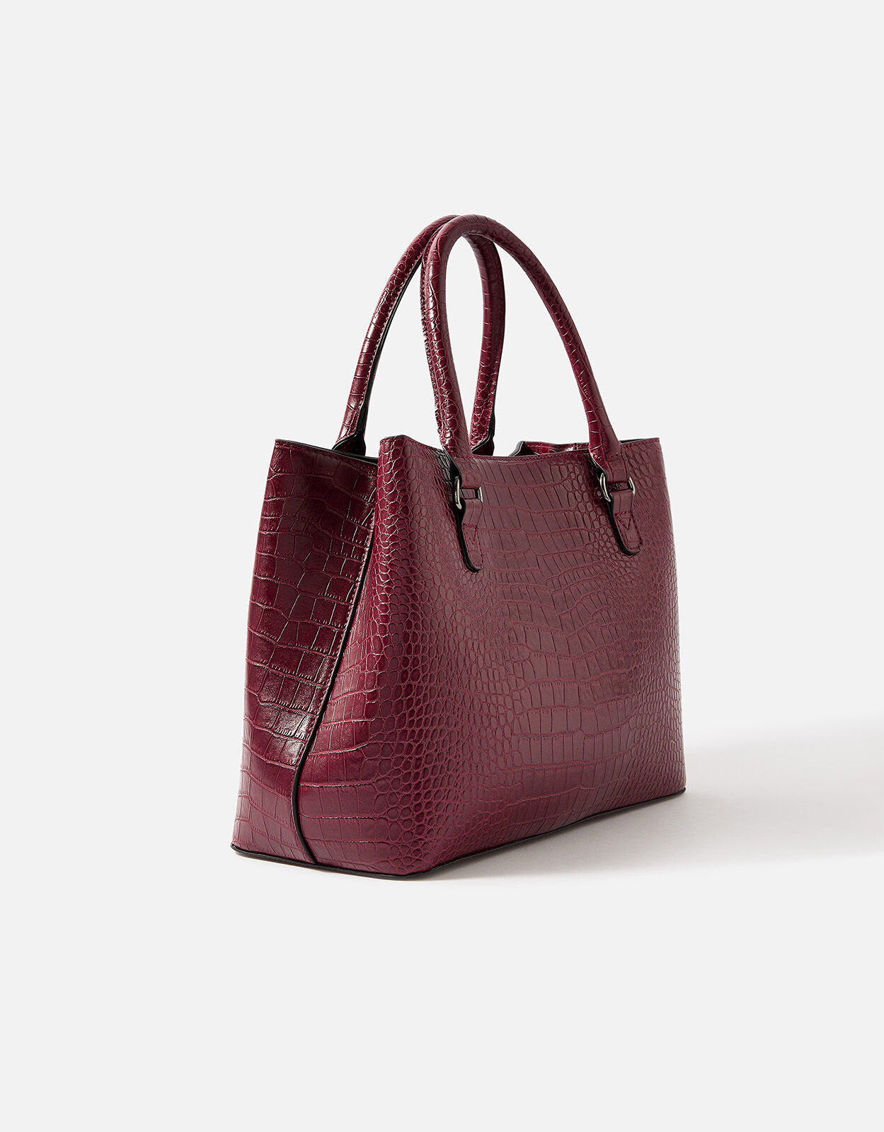 Burgundy croc handbag clearance