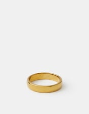 Stainless Steel Chunky Band Ring , Gold (GOLD), large