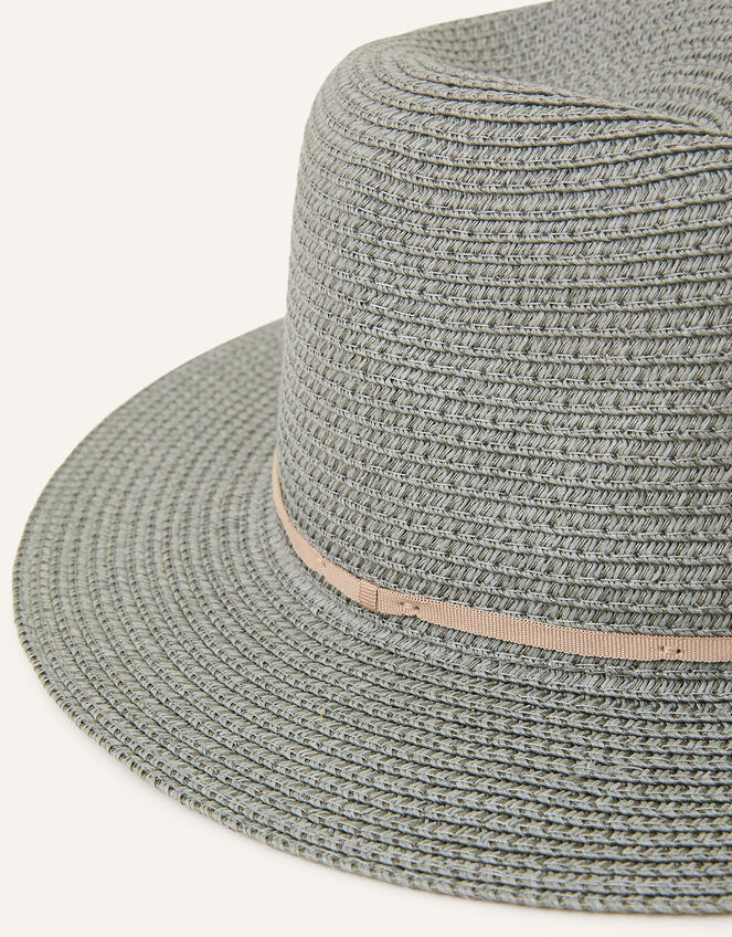 Packable Panama Hat, Green (KHAKI), large