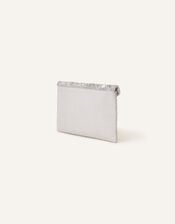 Embellished Classic Clutch Bag, Silver (SILVER), large