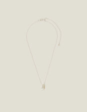 Sterling Silver-Plated Teardrop Pearl Pendant Necklace, , large