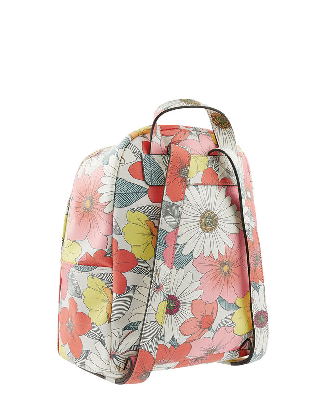Floral Print Backpack, , large