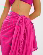 Check Tassel Sarong, , large