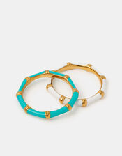 2-Pack Stainless Steel Enamel Rings, Gold (GOLD), large