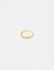 Gold Vermeil White Topaz Band Ring, Gold (GOLD), large