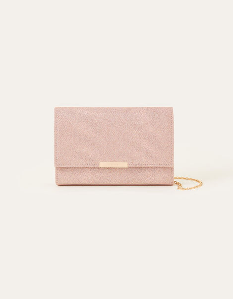 Metallic Box Clutch Bag, , large