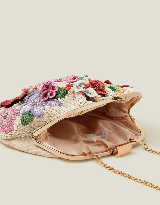 3D Floral Clutch Bag, , large