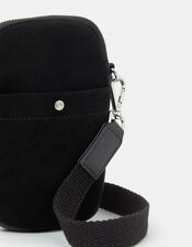 Leather Phone Cross-Body Bag, , large