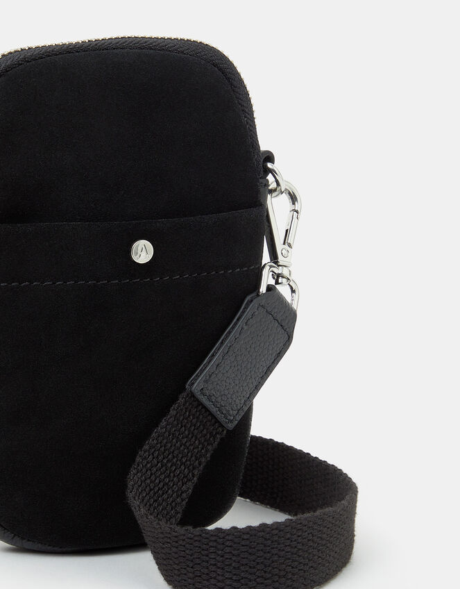 Leather Phone Cross-Body Bag, , large
