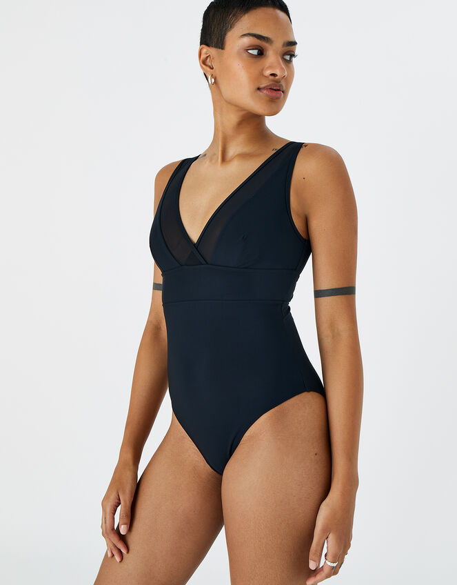 Lexi Mesh Shaping Swimsuit, Black (BLACK), large