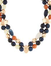 Chunky Beaded Collar Necklace, , large