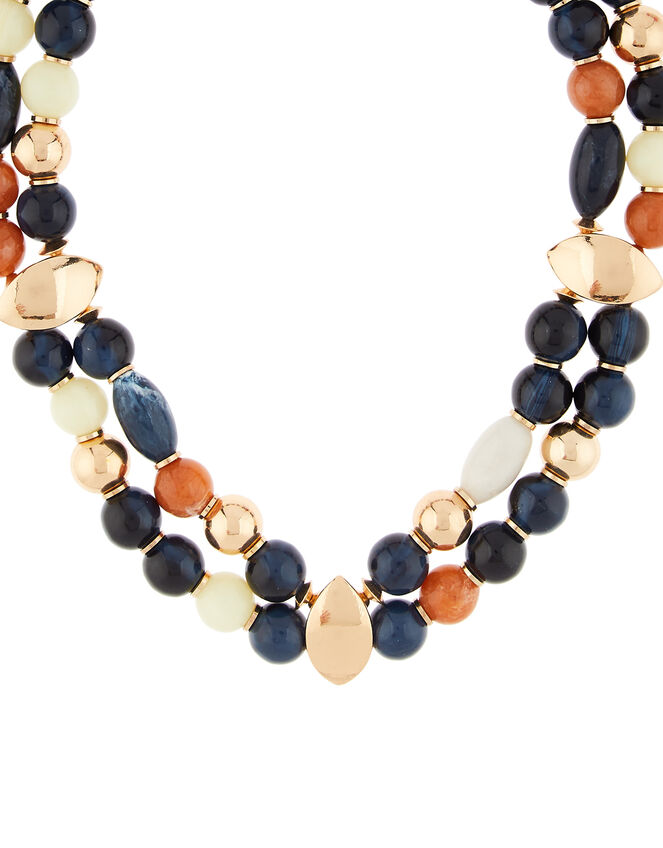 Chunky Beaded Collar Necklace, , large