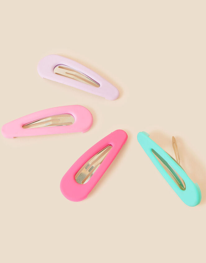 Kids Matte Hair Clips 4 Pack, , large