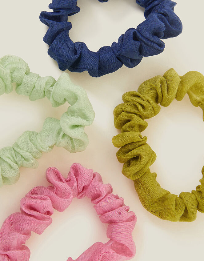 5-Pack Textured Scrunchies, , large