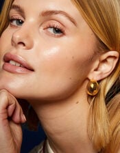 14ct Gold-Plated Chunky Dome Hoop Earrings, , large