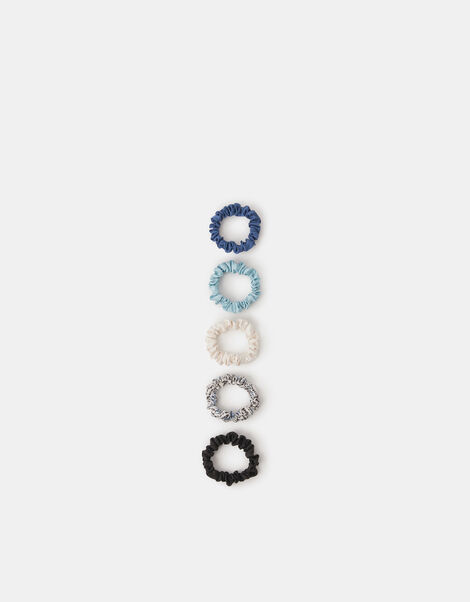 5-Pack Mix Skinny Hair Scrunchies, , large