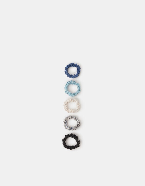 5-Pack Mix Skinny Hair Scrunchies, , large