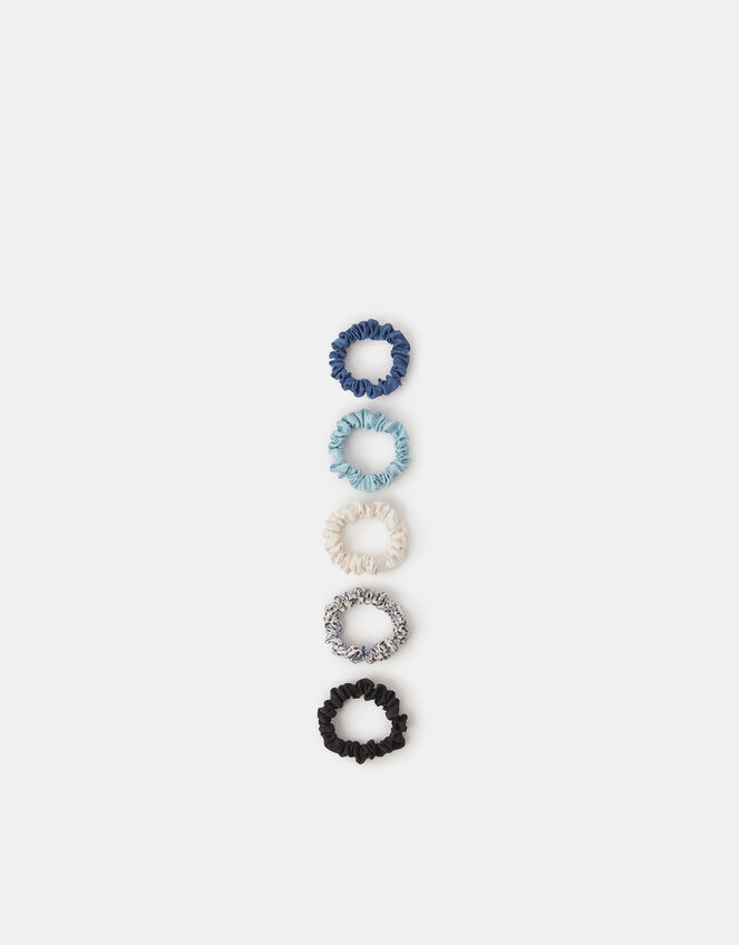 5-Pack Mix Skinny Hair Scrunchies, , large