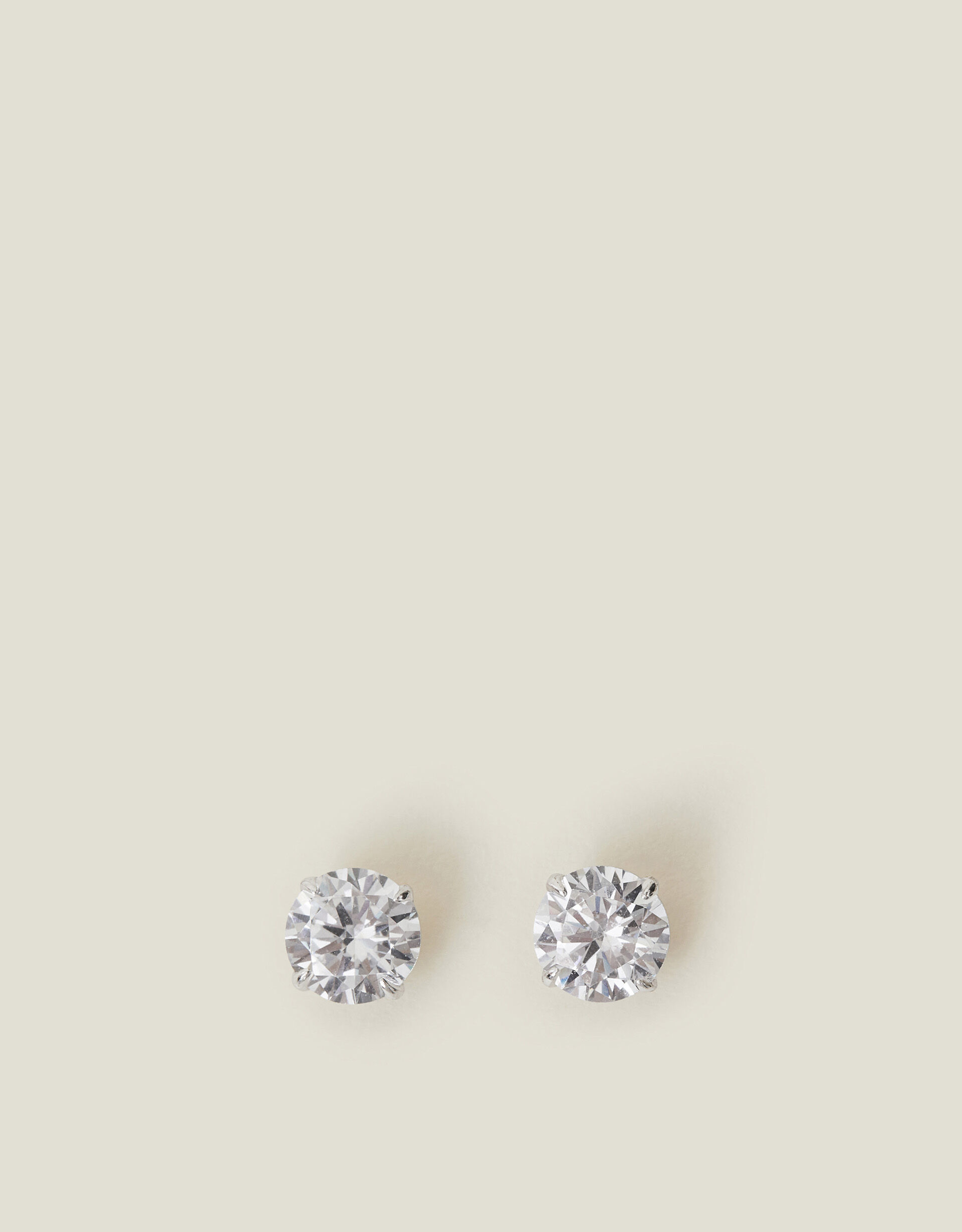 Silver diamante studs top