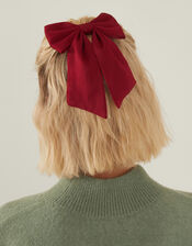 Textured Bow Hair Clip, , large