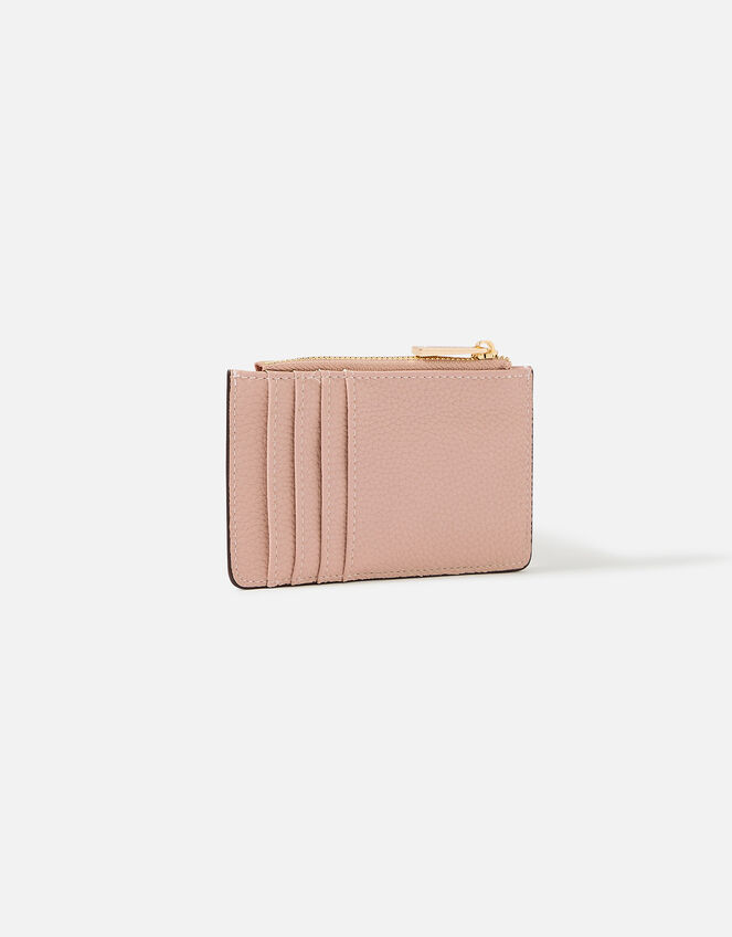 Zip Card Holder , Nude (NUDE), large