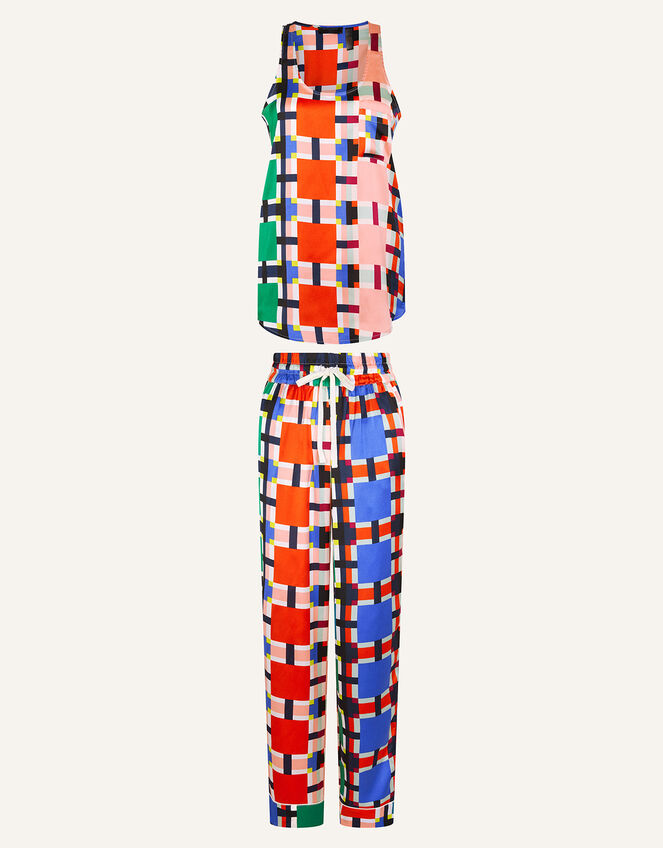 Geometric Vest Pyjama Set, Multi (BRIGHTS-MULTI), large