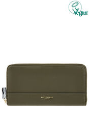 Large Reptile Wallet, Green (KHAKI), large