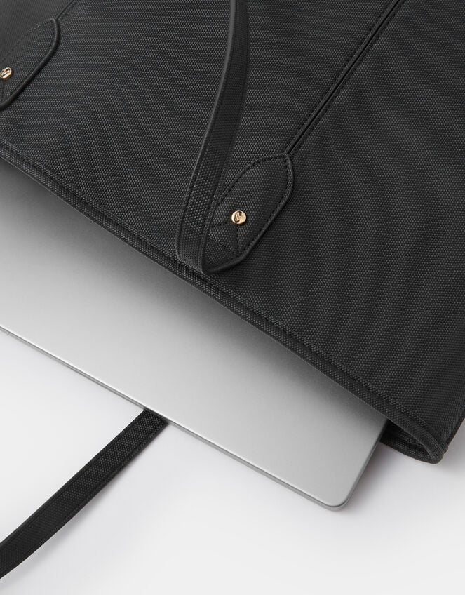 Plain Tote Bag, Black (BLACK), large