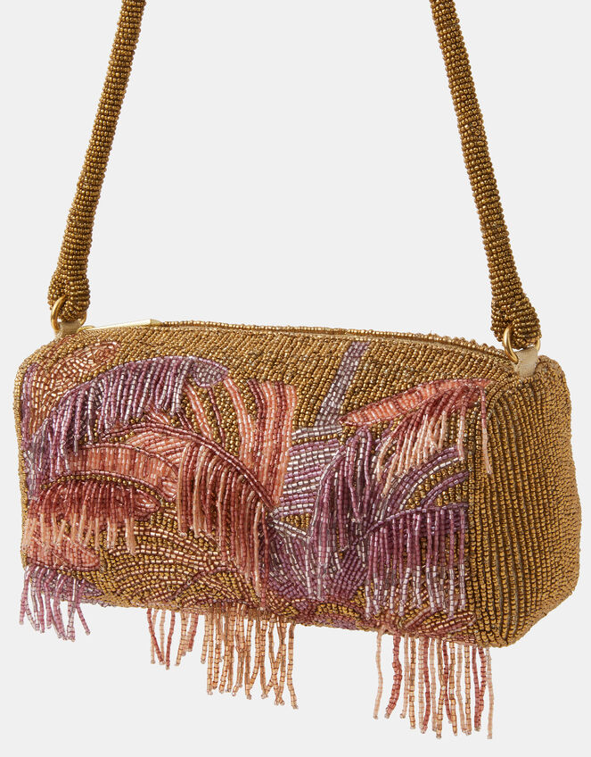 Beaded Fringe Shoulder Bag, , large