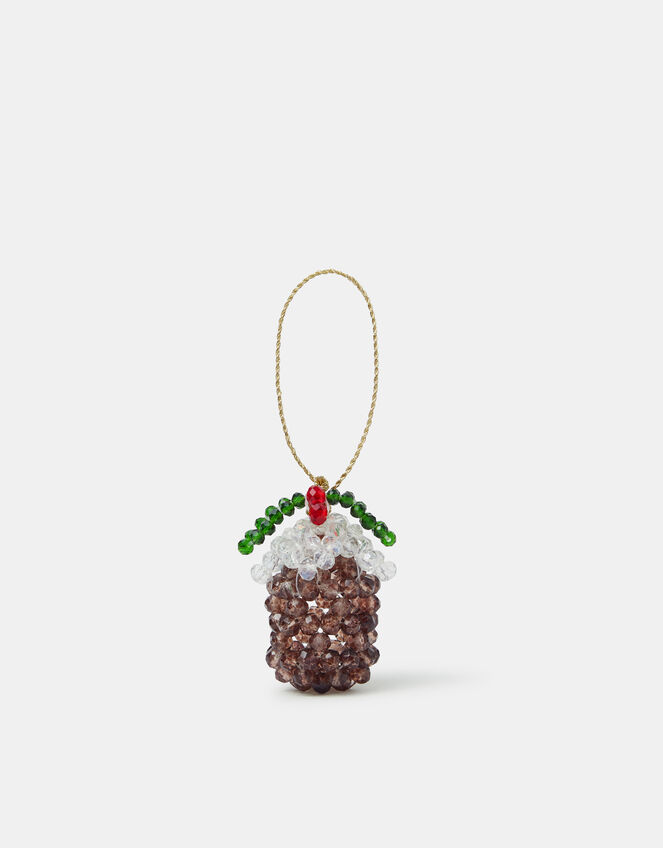 Beaded Pudding Christmas Tree Decoration, , large