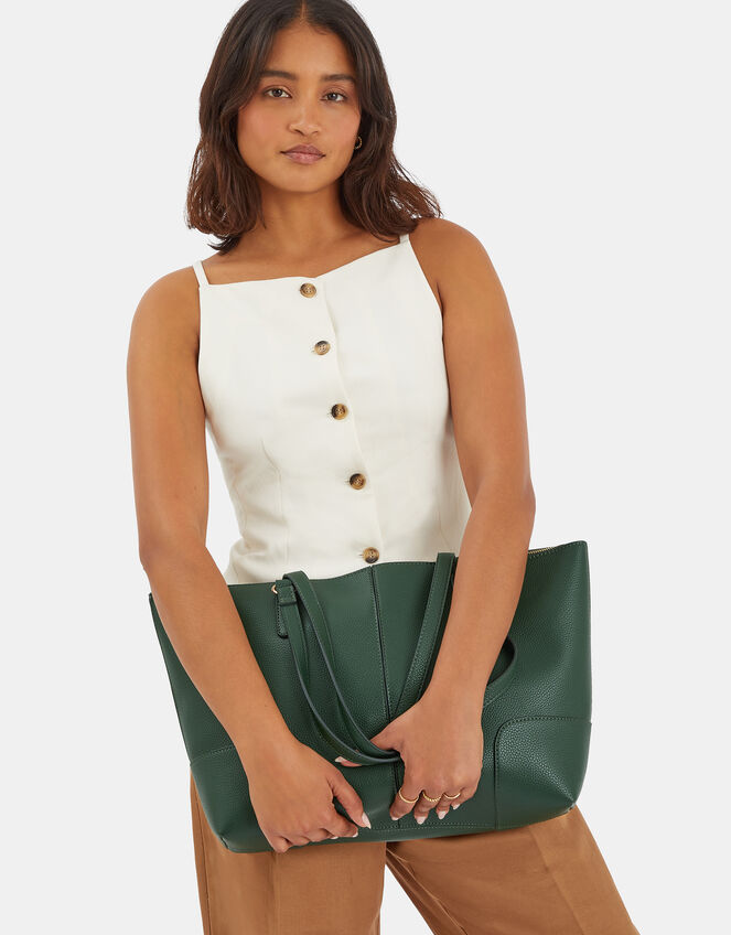 Plain Tote Bag, Green (GREEN), large