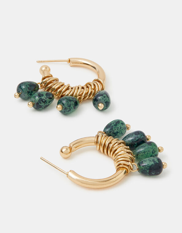 Mini Beaded Hoop Earrings, , large