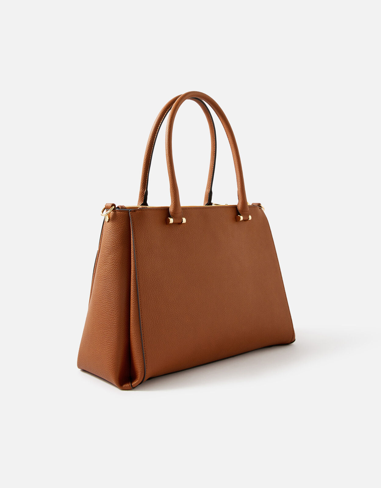 brown work tote