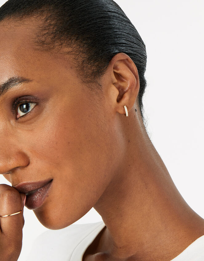 14ct Gold-Plated Hoops Set of Two, , large