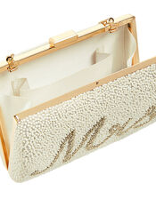 Mrs Beaded Hard Case Clutch Bag, , large