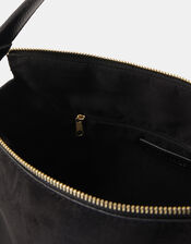 Slouchy Suedette Handbag, Black (BLACK), large