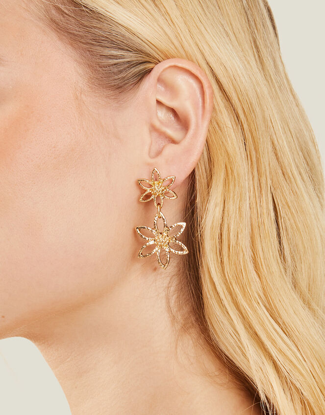 Flower Statement Earrings, , large