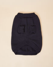 Starry Sky Knit Dog Jumper, Blue (NAVY), large