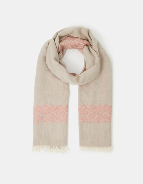 Lightweight Jacquard Embroidered Scarf, , large