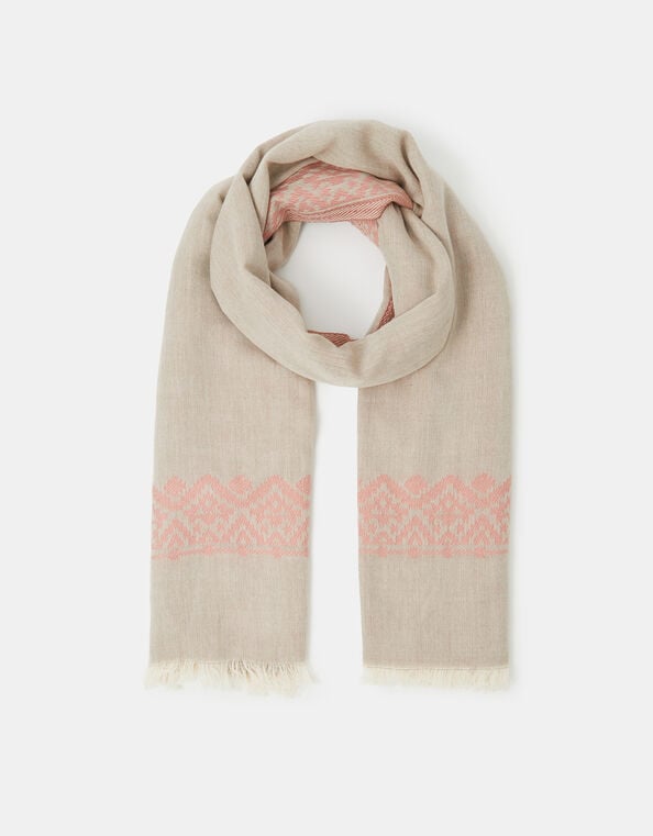 Lightweight Jacquard Embroidered Scarf, , large