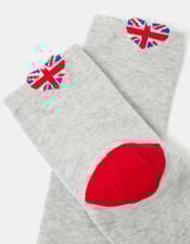 Union Jack Heart Sock, , large