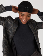 Jewelled Knit Bando, Black (BLACK), large