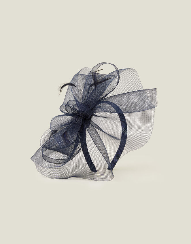 Mini Crin Fascinator, Blue (NAVY), large