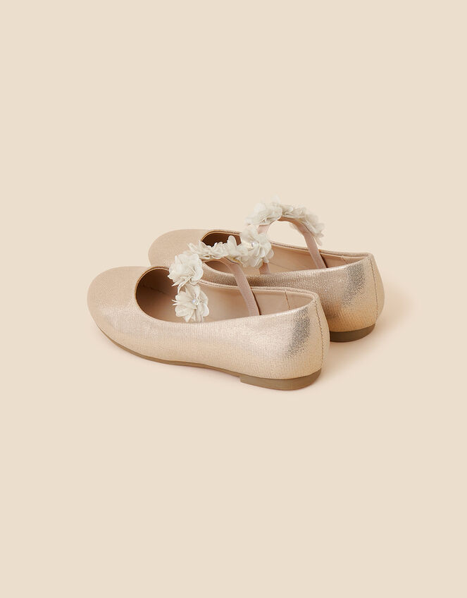 Corsage Ballerina Flats, Gold (GOLD), large