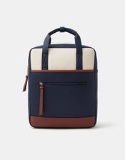 Faux Leather Backpack, Multi (DARKS MULTI), large