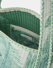 Palm Print Quilted Weekend Bag, , large