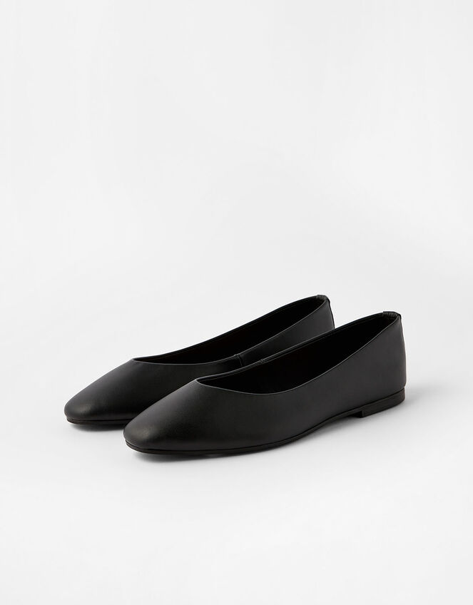 Super-Soft Leather Loafers, Black (BLACK), large